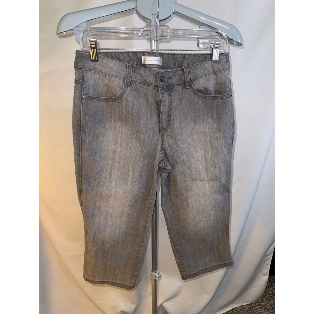 Christopher & Banks Grey Denim Capri Pants Womens Size 4 Cropped Jeans Casual